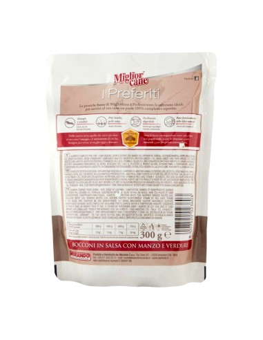 offerta Morando Migliorcane I Preferiti Bocconcini in Salsa per Cani con Manzo e Verdure 300 g