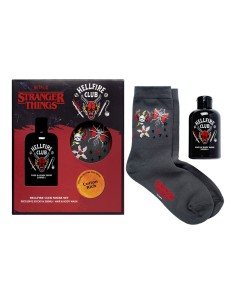 Stranger Things Set Regalo Detergente Capelli e Corpo con Calze Hellfire Club