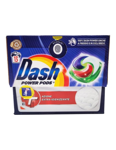 offerta Dash Power Pods Detersivo Lavatrice in Capsule Azione Extra Igienizzante 13 Pods
