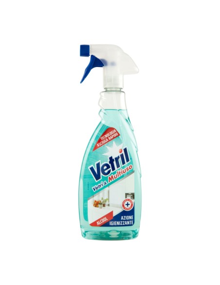 offerta Vetril Spray Detergente Vetri e Multiuso con Alcool Azione Igienizzante 650 ml