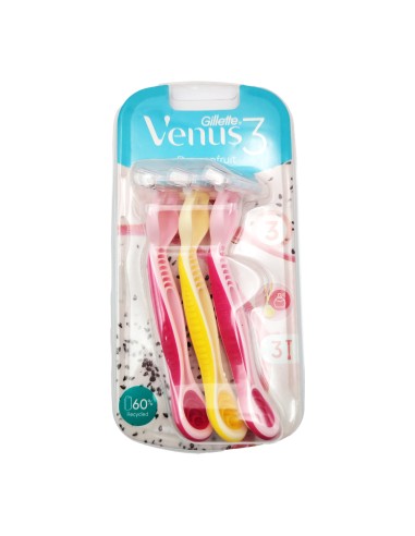 offerta Gillette Venus 3 Dragonfruit Rasoi Usa e Getta 3 Lame con Manico Profumato 3 Pz