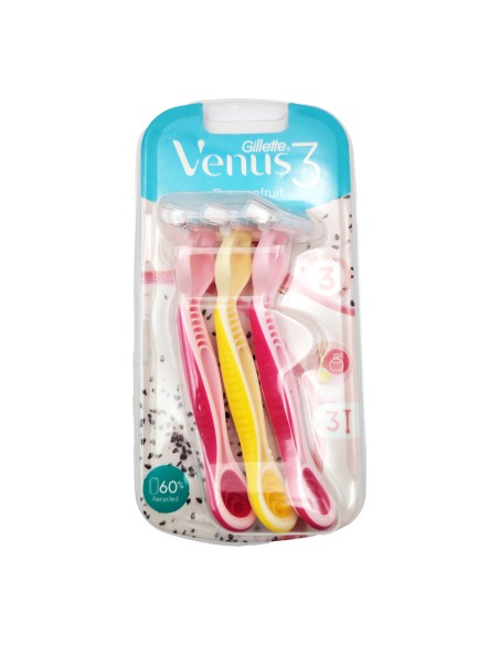 offerta Gillette Venus 3 Dragonfruit Rasoi Usa e Getta 3 Lame con Manico Profumato 3 Pz