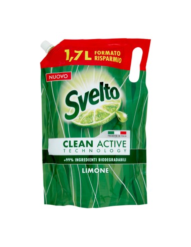 offerta Svelto Ricarica Detersivo per Piatti Clean Active Technology Limone Formato Risparmio 1,7 L