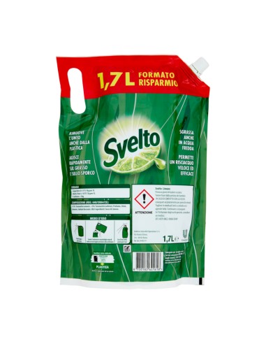 offerta Svelto Ricarica Detersivo per Piatti Clean Active Technology Limone Formato Risparmio 1,7 L
