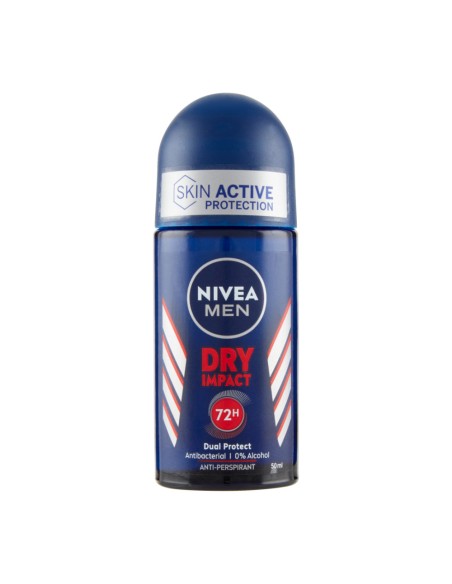 offerta Nivea Men Dry Impact Deodorante Roll-On Anti-Traspirante e Anti-Batterico 50 ml