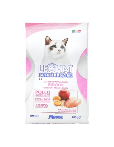 offerta LeChat Excellence Indoor Cibo Secco  per Gatti d'Appartamento con Pollo 400 g