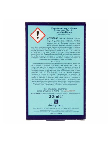 offerta Felce Azzurra Aria di Casa Ricarica per Diffusore Elettrico Fragranza Muschio Bianco 20 ml
