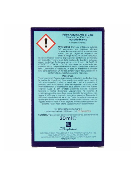 offerta Felce Azzurra Aria di Casa Ricarica per Diffusore Elettrico Fragranza Muschio Bianco 20 ml