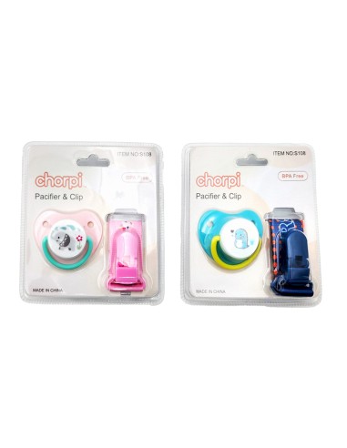 offerta Chorpi Ciuccio per Neonati con Clip Coordinata BPA Free