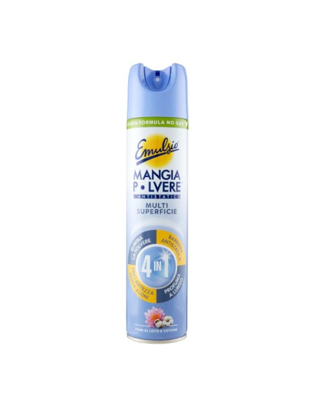 offerta Emulsio Mangia Polvere l'Antistatico Multi Superficie 4 in 1 Fiori di Loto e Cotone 300 ml