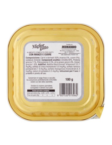 offerta Morando Migliorgatto Wellness System Patè con Manzo e Cuore 100 g