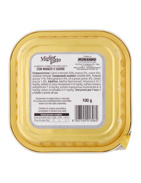 offerta Morando Migliorgatto Wellness System Patè con Manzo e Cuore 100 g