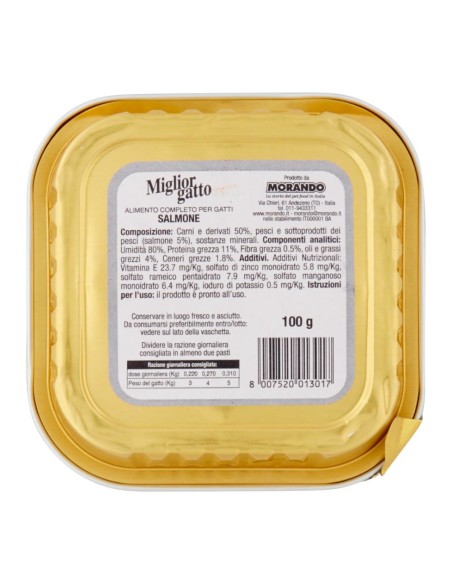 offerta Morando Migliorgatto Wellness System Patè con Salmone 100 g