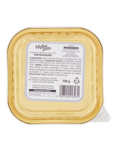 offerta Morando Migliorgatto Wellness System Patè con Selvaggina 100 g