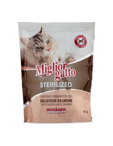 offerta Morando Migliorgatto Sterilized Croccantini Gusto Delizioso Salmone 400 g