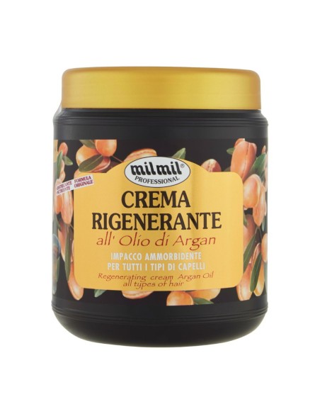 offerta Mil Mil Professional Crema Rigenerante all'Olio di Argan Impacco Ammorbidente 1000 ml