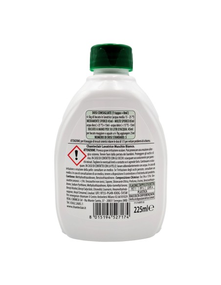 offerta Chanteclair Detersivo Liquido per Lavatrice Muschio Bianco Extra Profumato 225 ml