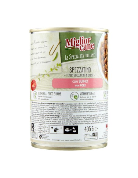 offerta Morando Migliorcane Specialità Italiane Bocconcini Spezzatino Suino 405 g