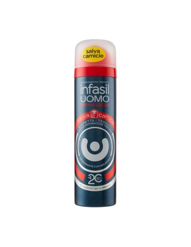 offerta Infasil Uomo Deodorante Spray Derma 48H Salvacamicie Testato per Pelli Sensibili 150 ml