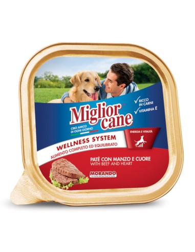 offerta Morando Migliorcane Wellness System Cibo Umido per Cani Patè Manzo e Cuore 150 g
