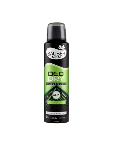 offerta Sauber Men Deodorante Spray Deo Dry Fresco e Asciutto 0% Alcool 150 ml