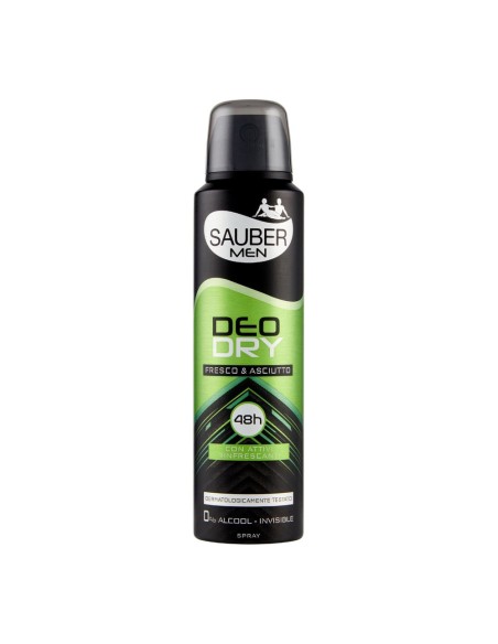 offerta Sauber Men Deodorante Spray Deo Dry Fresco e Asciutto 0% Alcool 150 ml