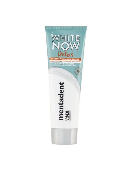 offerta Mentadent White Now Detox Dentifricio con Argilla Naturale ed Estratti di Cocco 75 ml