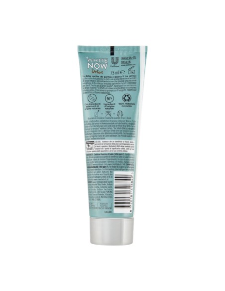 offerta Mentadent White Now Detox Dentifricio con Argilla Naturale ed Estratti di Cocco 75 ml