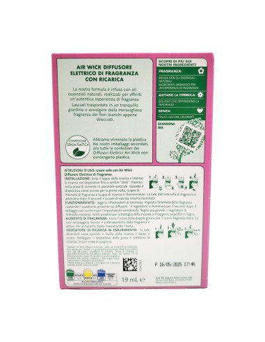 offerta Air Wick Diffusore Elettrico con Ricarica Infusi di Oli Essenziali Peonia Bianca e Gelsomino19 ml
