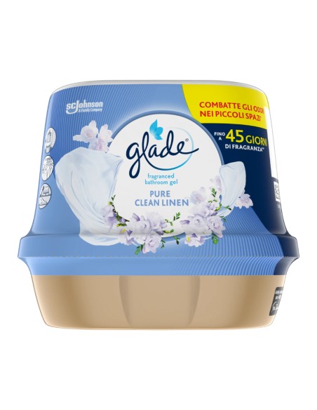 offerta Glade Gel da Bagno Assorbiodori Fragranza Pulito Lino Puro 180 ml