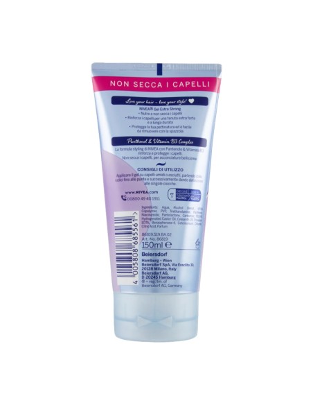 offerta Nivea Styling Gel Extra Strong con Pantenolo e Vitamina B3 150 ml