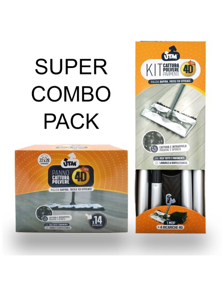 offerta Utm Kit Cattura Polvere Pavimenti + 14 Ricariche in Omaggio