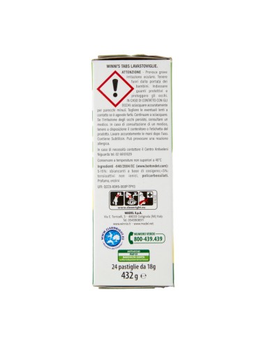 offerta Winni's Tabs Lavastoviglie All in 1 con Vero Succo di Limone e Sgrassanti Naturali 24 Tabs