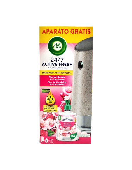 offerta Air Wick Active Fresh Diffusore Automatico Senza Gas con Ricarica Fiori di Ciliegio e Lamponi 228 ml