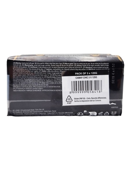 offerta Camay Saponetta Chic Fragranza Agrumi e Note Legnose 3x125 g