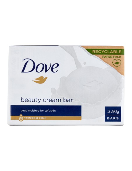 offerta Dove Beauty Cream Bar Sapone Solido con 1/4 di Crema Idratante 2x90 g