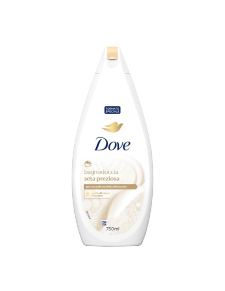 offerta Dove Bagnodoccia Seta Preziosa con 1/4 di Crema Idratante 750 ml