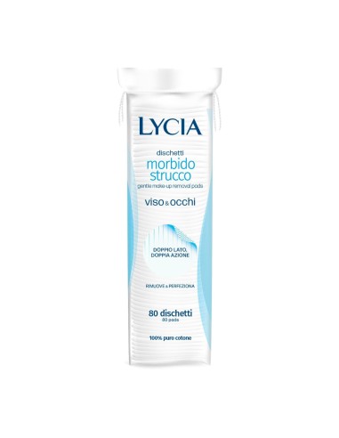 offerta Lycia Dischetti Morbido Strucco Viso e Occhi 100% Puro Cotone 80 Pz