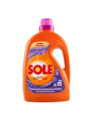 offerta Sole Potere Smacchiante Detersivo Liquido Lavatrice Fragranza Lavanda 1,845 L