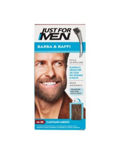 Just for Men Barba e Baffi Colorante M-45 Castano Medio Senza Ammoniaca