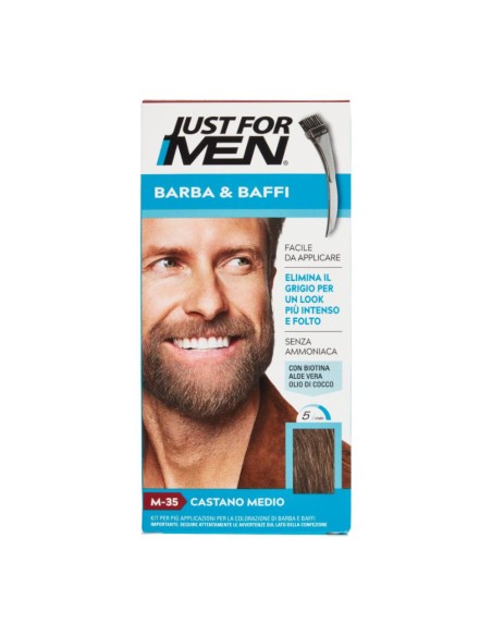 offerta Just for Men Barba e Baffi Colorante M-45 Castano Medio Senza Ammoniaca