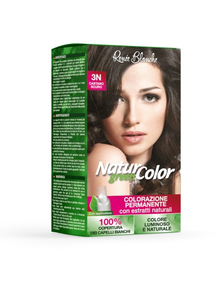 offerta Renée Blanche Natur Color Green Colorazione Permanente Capelli 3N Castano Scuro
