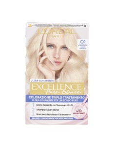 L'Oreal Paris Excellence Pure Blonde Colorazione Permanente Ultra Schiarente 01 Biondo Ultra Chiaro Naturale