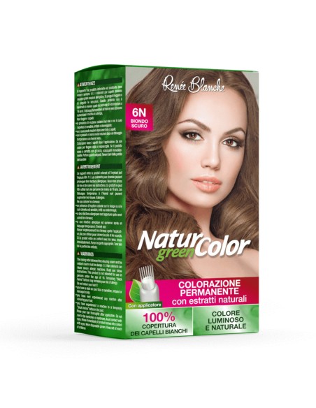 offerta Renée Blanche Natur Color Green Colorazione Permanente Capelli 6N Biondo Scuro