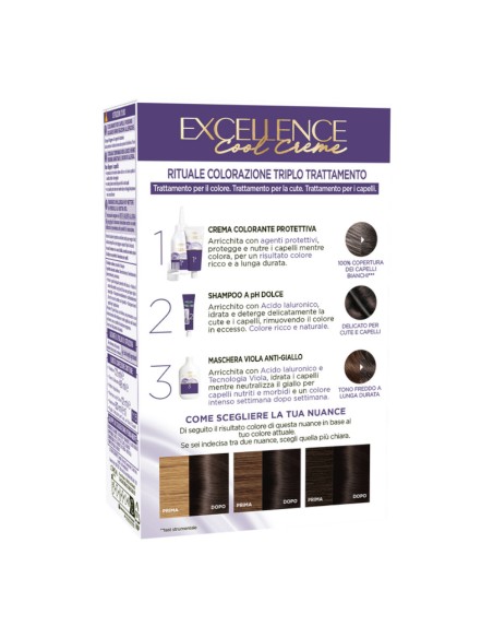 offerta L'Oreal Paris Excellence Cool Creme Colorazione Permanente 7.11 Biondo Ultra Freddo