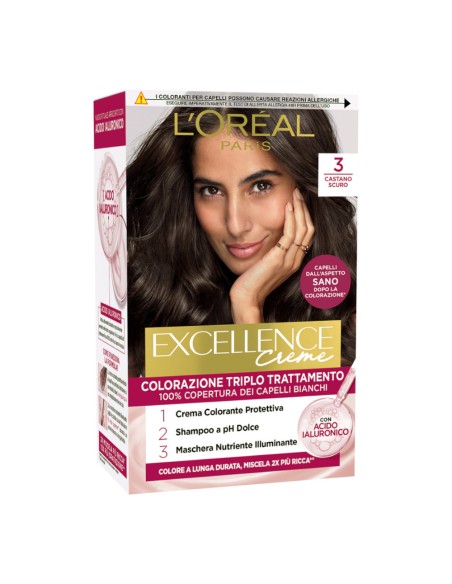 offerta L'Oreal Paris Excellence Creme Colorazione Permanente 3 Castano Scuro