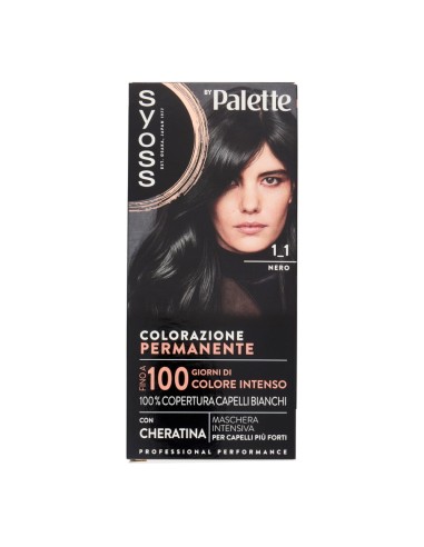 offerta Palette Syoss Colorazione Permanente con Cheratina 1.1 Nero