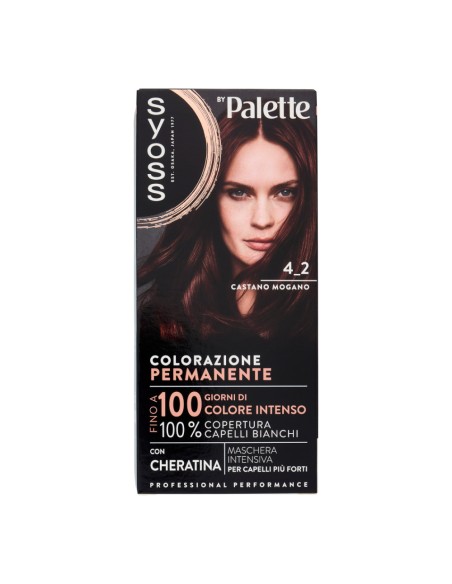 offerta Palette Syoss Colorazione Permanente con Cheratina 4.2 Castano Mogano