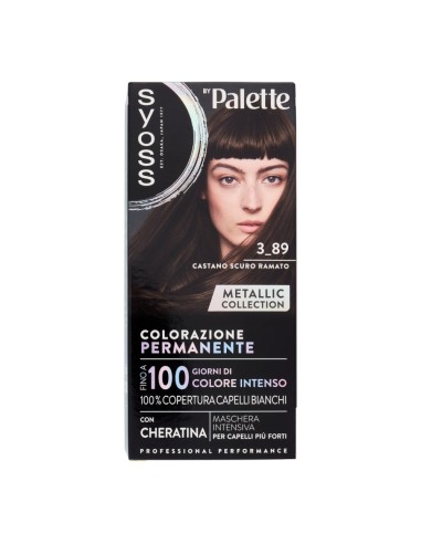 offerta Palette Syoss Colorazione Permanente Metallic Collection 3.89 Castano Scuro Ramato