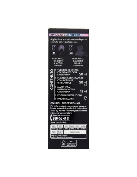 offerta Palette Syoss Colorazione Permanente Metallic Collection 3.89 Castano Scuro Ramato